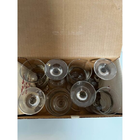 Deadstock Vintage Set of 8 Libbey vin connoisseur wine glasses  8 oz. - Picture 3 of 5